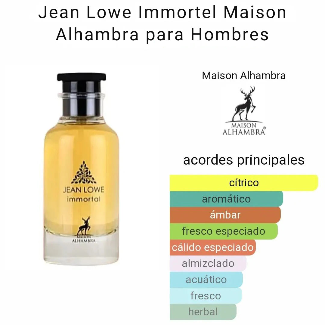 Maison Alhambra Jean Lowe Inmortel EDP 100 ML Hombre